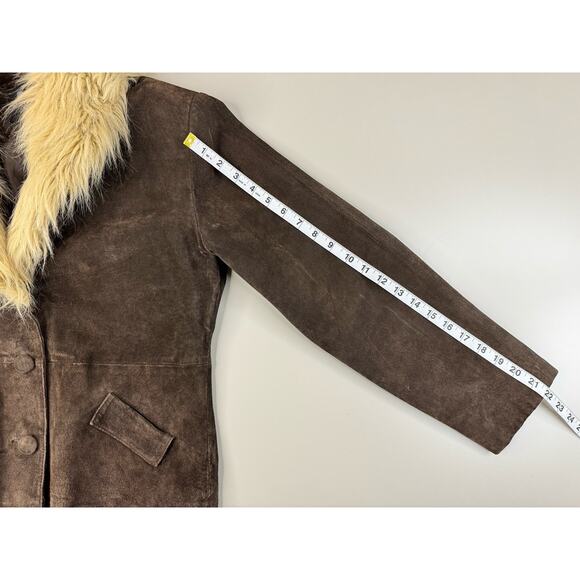 Vintage Y2K 90s 2000s XOXO Women’s Genuine Suede Leather Jacket XL Brown Phoebe - Picture 5 of 13